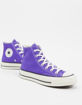 purple sneakers