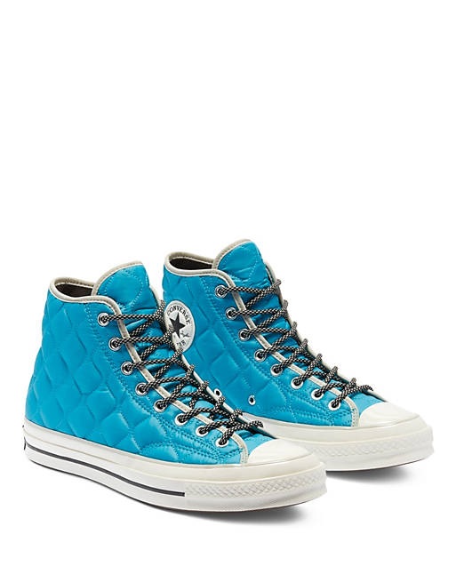Converse Chuck 70 Hi quilted sneakers in sail blue | ASOS