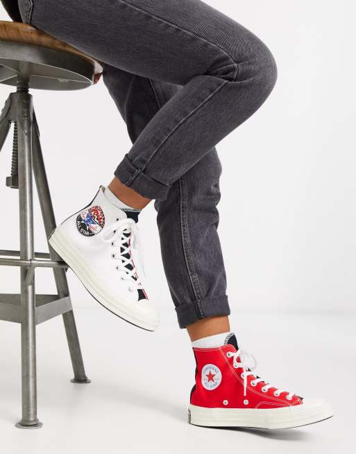 Converse blanche et rouge new arrivals