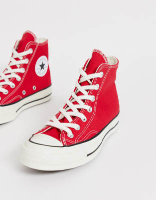 red chuck 70 high sneakers