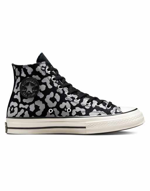 Grey leopard hotsell print converse