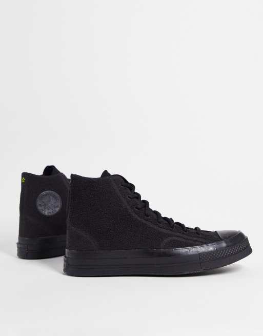 Black wool knit back chuck 70 store high sneakers