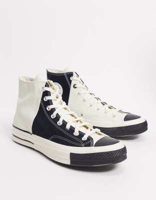 converse black and white high cut