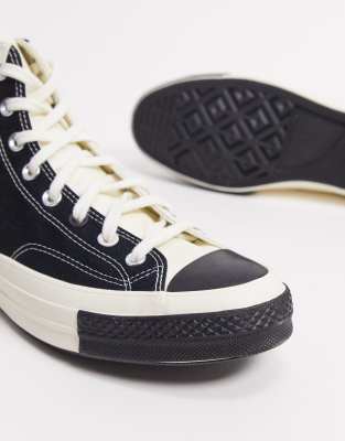 converse black and white high cut