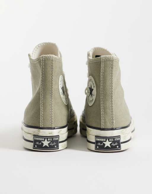 Converse Chuck 70 Hi Sneaker in Grün im Used-Look, 2 von 5