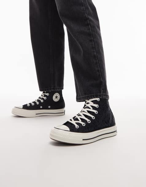 Converse – Chuck 70 Hi – Sneaker mit Leopardenmuster in Schwarz - view 1