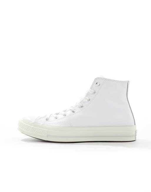 Converse Chuck 70 Hi Sneakers alte bianche in pelle