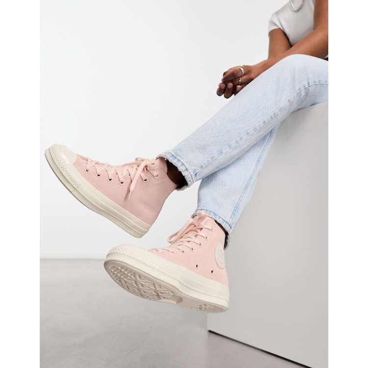 Converse Chuck 70 Hi Sneakers alte in pelle rosa