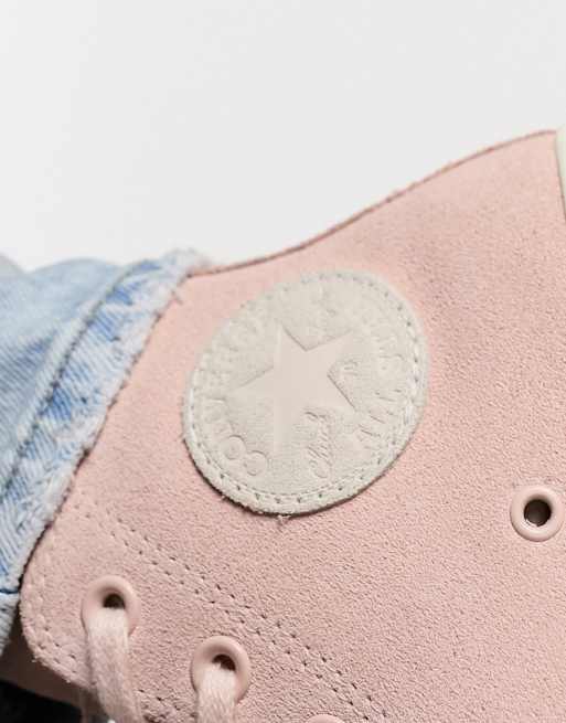 Converse Chuck 70 Hi Sneakers alte in pelle rosa