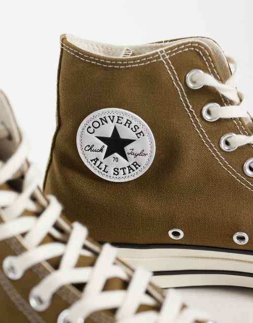 Converse Chuck 70 Hi sneakers color khaki, 3 di 5