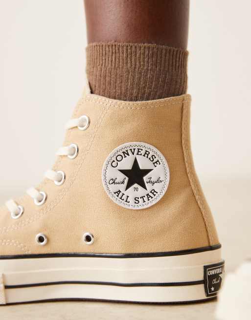 Converse Chuck 70 Hi sneakers in beige, 3 of 5