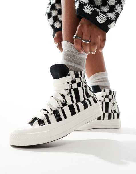 Converse Chuck 70 Hi sneakers in black & white checkerboard - view 1