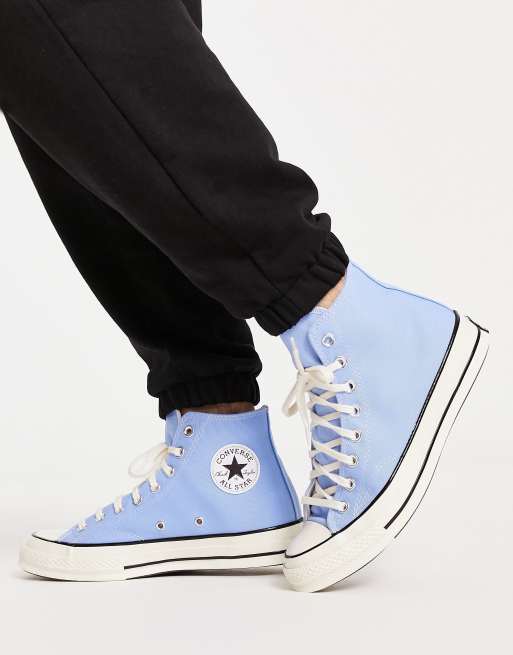 Converse Chuck Hi sneakers in brisk blue and black | ASOS