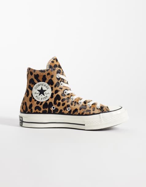 Converse Chuck 70 Hi sneakers in brown leopard print - view 1