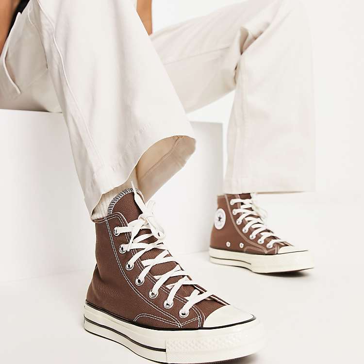 brown converse chunky