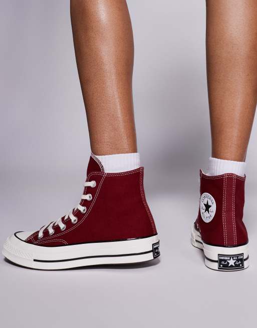 Converse Chuck Taylor CT70 マルーン 9 Converse Chuck 70 HI sneakers in burgundy | ASOS