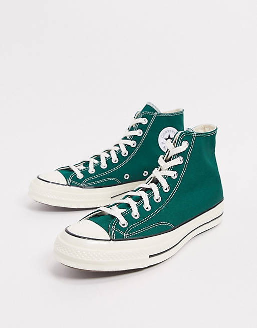Converse Chuck 70 Hi sneakers in dark green | ASOS