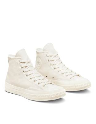 CONVERSE CHUCK 70 HI SNEAKERS IN EGRET-NEUTRAL