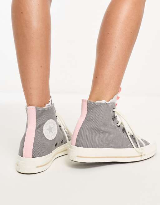 Gray and pink converse hotsell