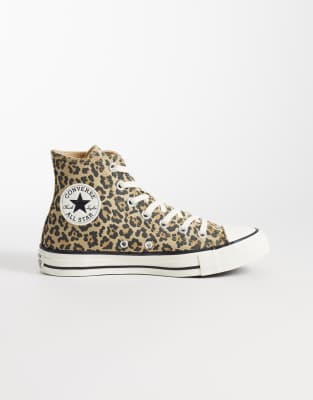 Converse Chuck 70 Hi Sneakers in leopard print-Multi