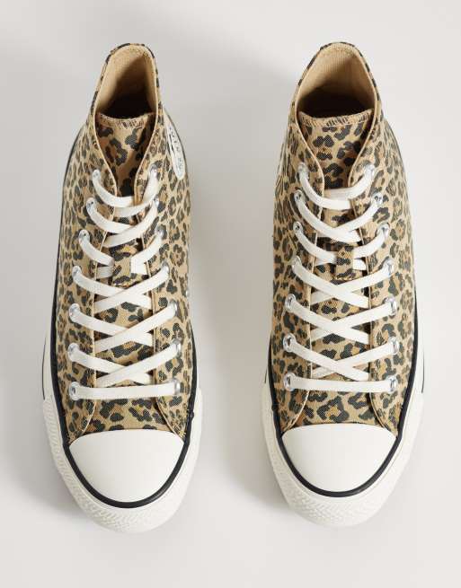Converse Chuck 70 Hi Sneakers in leopard print, 3 of 5