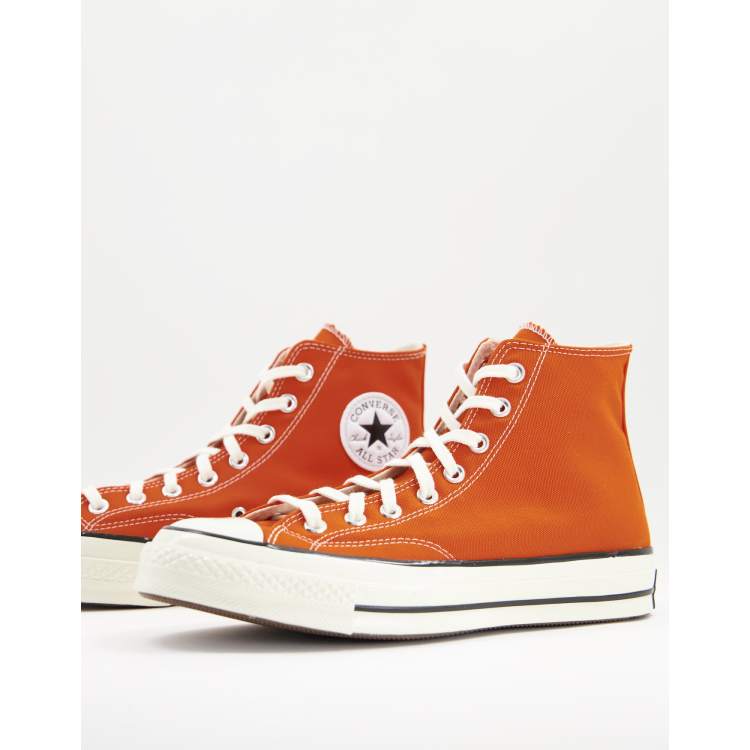 Burnt orange converse high tops sale