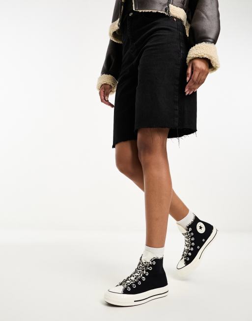 Converse - Chuck 70 Hi - Sneakers in zwart met veters met luipaardprint, 4 van 4