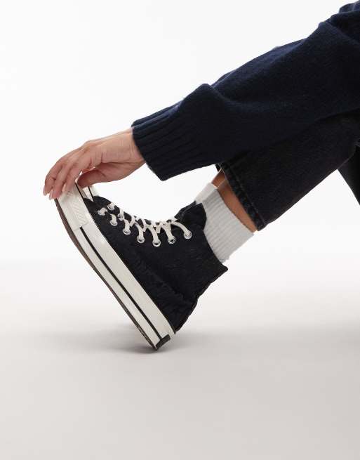 Converse - Chuck 70 Hi - Sneakers in zwarte luipaardprint, 4 van 5