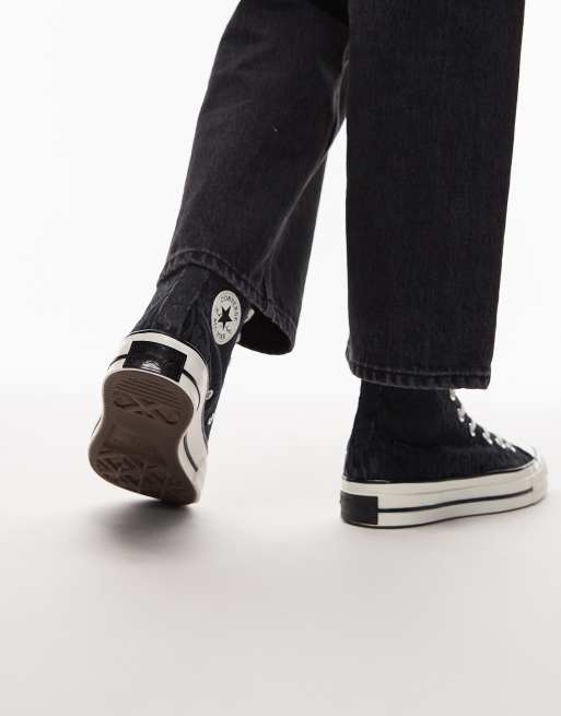 Converse - Chuck 70 Hi - Sneakers in zwarte luipaardprint, 5 van 5