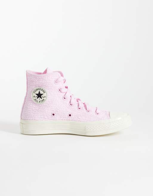 Converse - Chuck 70 Hi - Sneakers rosa con dettagli stropicciati