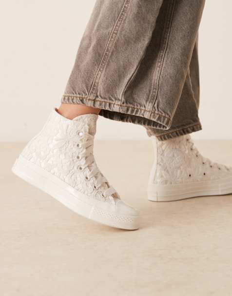 Converse - Chuck 70 Hi - Sneakers van kant met lintveters in wit - view 1