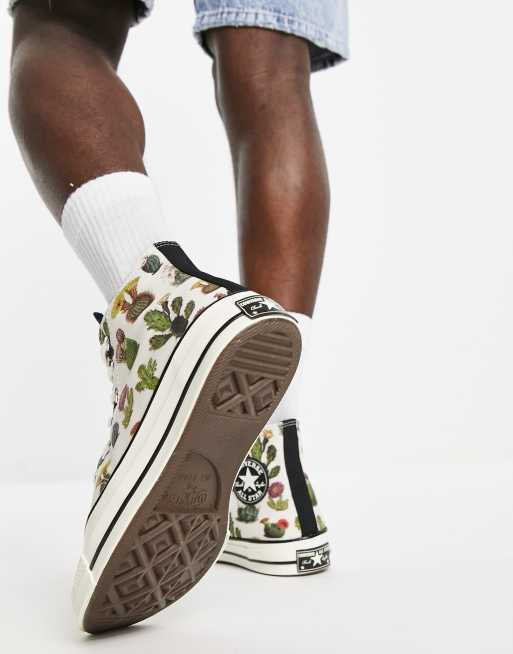 Converse Chuck 70 Hi Succulent print sneakers in white | ASOS