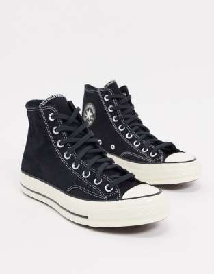 converse black suede high tops