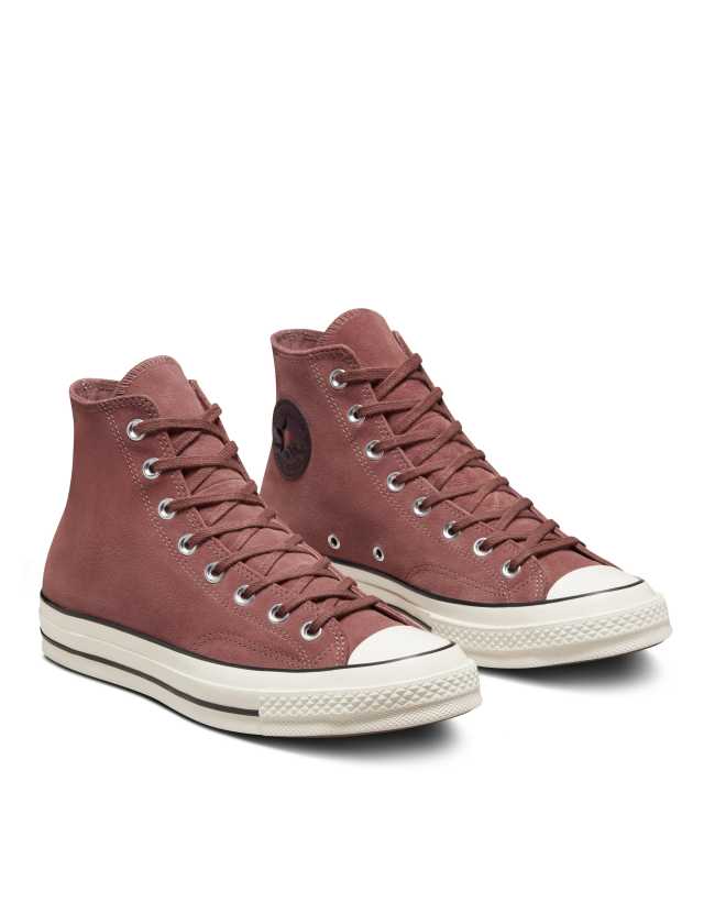 Converse Chuck 70 Hi suede sneakers in egret