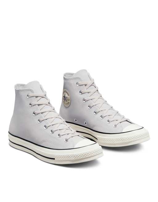 Grey suede clearance high top converse