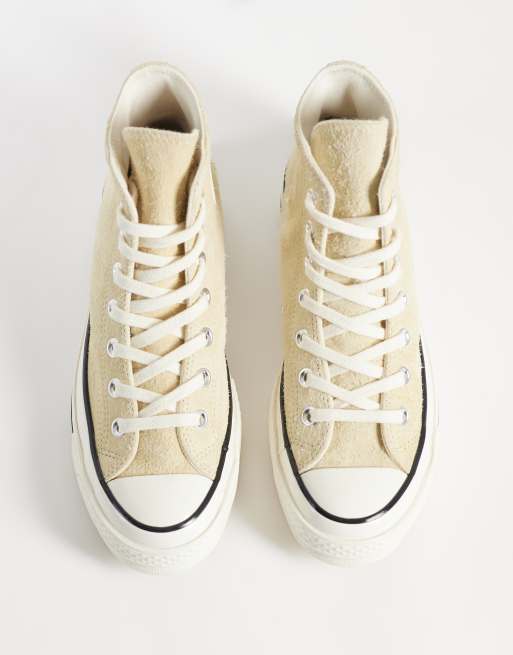 Converse Chuck 70 Hi suede trainers in beige, 3 of 5