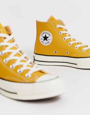 sunflower yellow converse high tops