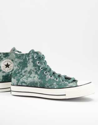pine green high top converse