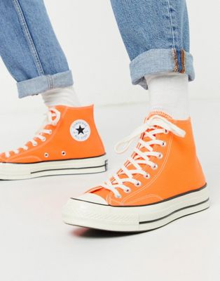 Converse Chuck 70 Hi trainers in neon orange | ASOS