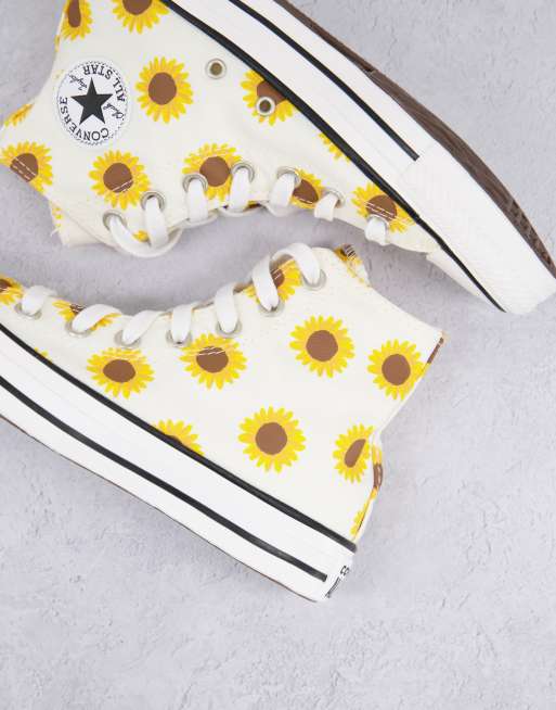 Sunflower print converse clearance
