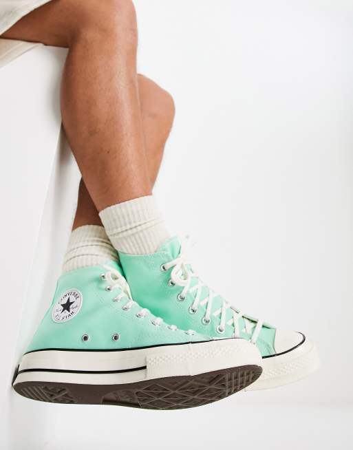 Mint green chucks on sale