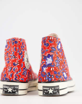 red floral converse