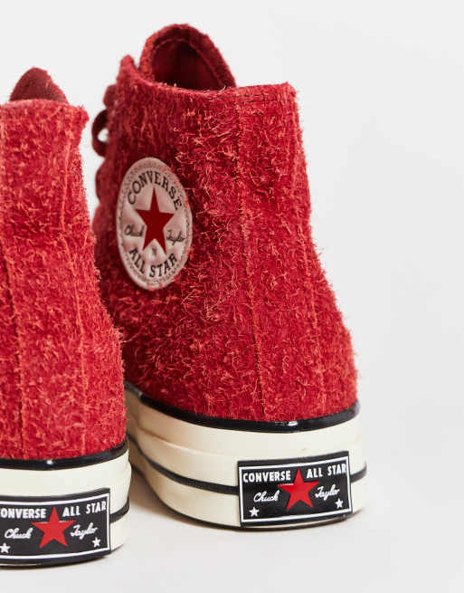 Red deals suede converse