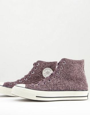 Converse Chuck 70 Hi trainers in violet suede