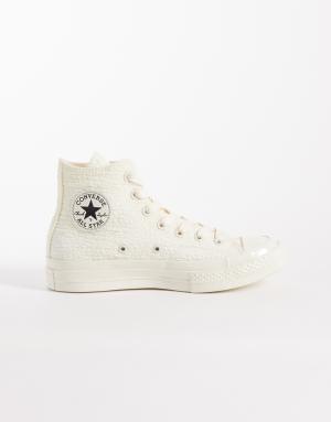 Converse Chuck 70 Hi trainers with crinkle detail in off white