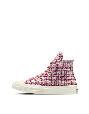 Converse Chuck 70 Hi tweed shimmer in orchid abyss/legend berry ASOS