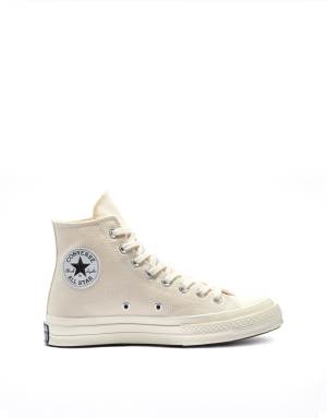 Converse Chuck 70 Hi vintage canvas trainers in egret