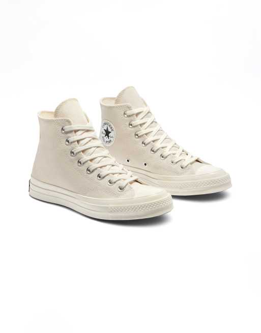 Converse Chuck 70 Hi vintage canvas trainers in egret ASOS