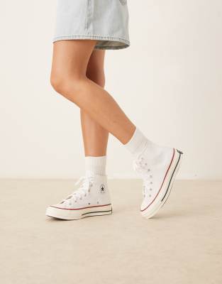 Converse - Chuck 70 Hi - Vintage-Sneaker aus Canvas in Weiß