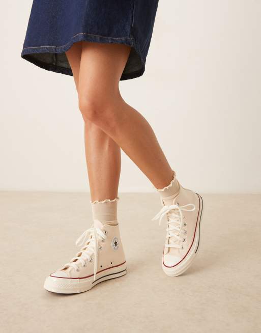 Converse Chuck 70 Hi Wide Fit sneakers in cream, 4 of 5
